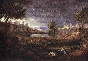 Nicolas Poussin Stormy Landscape with Pyramus and Thisbe oil painting on canvas